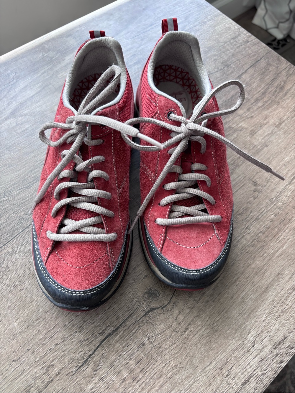 Dansko Red Suede Women's Sneakers with Neutral Laces